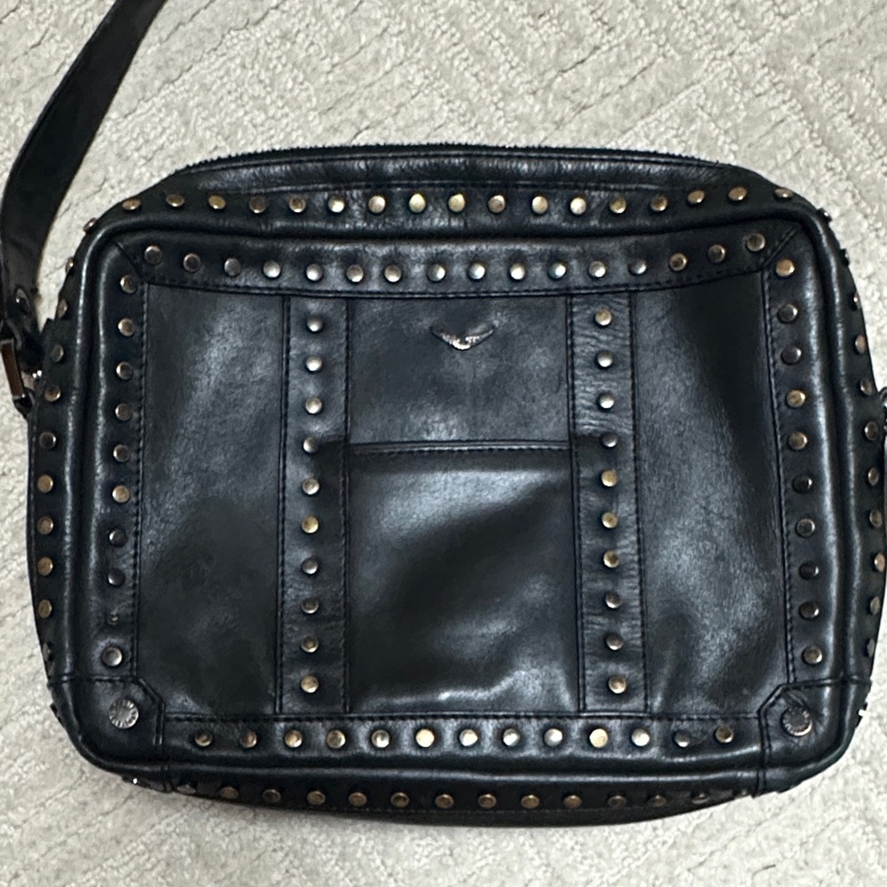 Zadig & Voltaire Black Crossbody Bag with Gold Accents - Picture 2 of 4